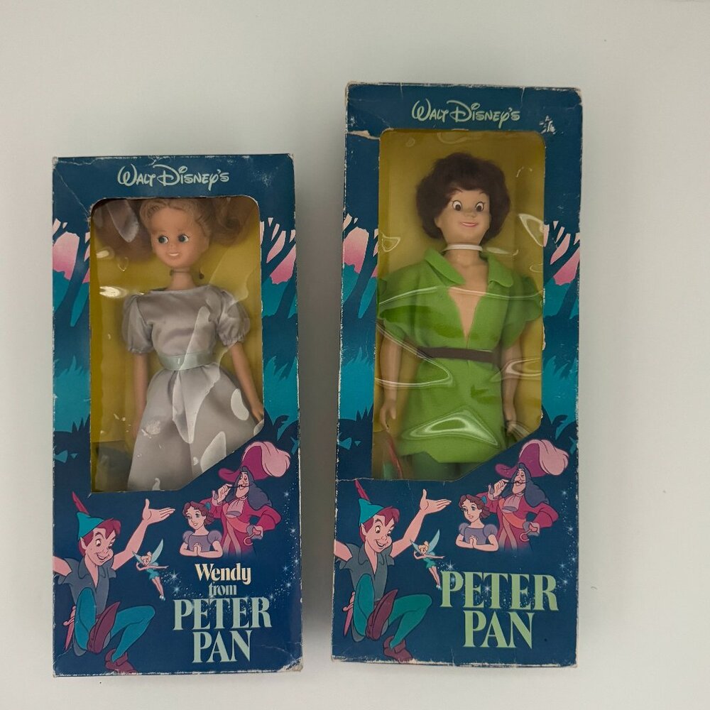 Vintage Wendy and Peter Pan Doll From Walt Disney's Peter Pan Sears Exclusive